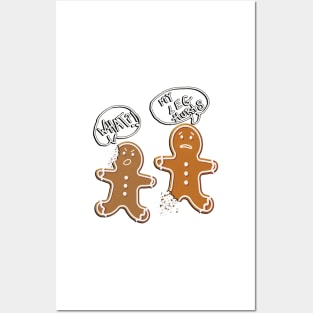 Funny Gingerbread Couple Gifts Cute Christmas Posters and Art